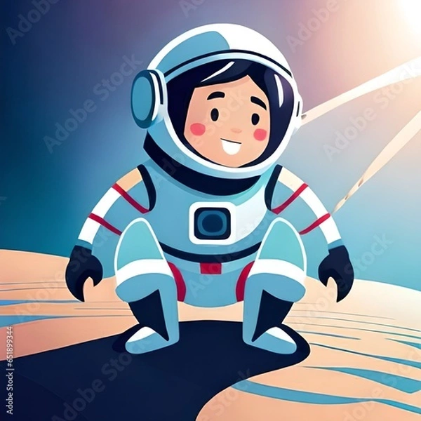 Fototapeta astronaut on the moon