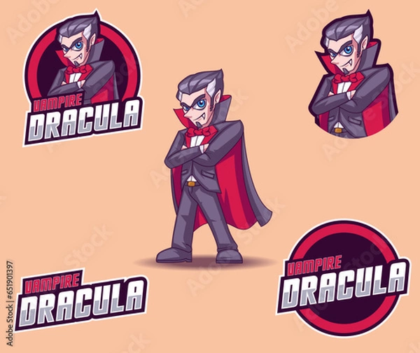 Obraz dracula vampire logo character