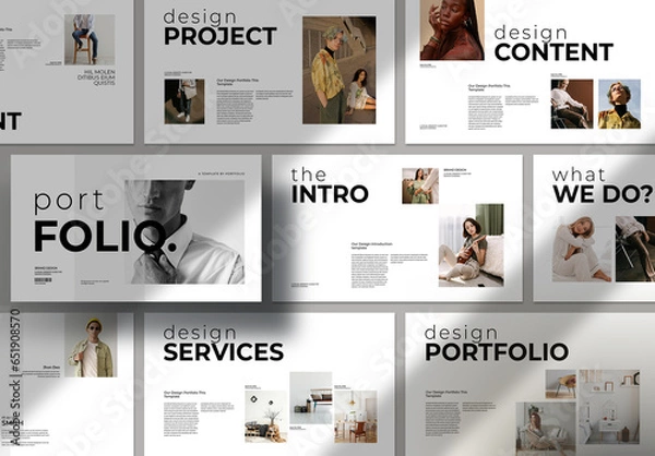 Fototapeta Portfolio Layout Presentation