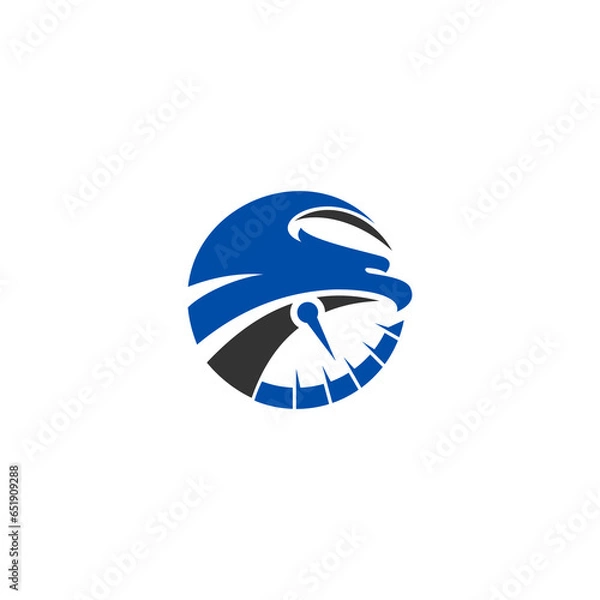 Obraz eagle with rpm logo design