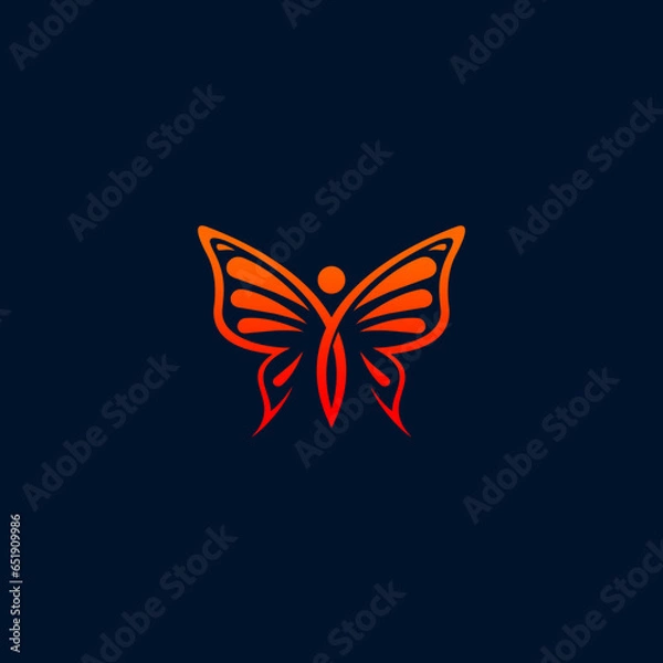 Obraz butterfly logo design