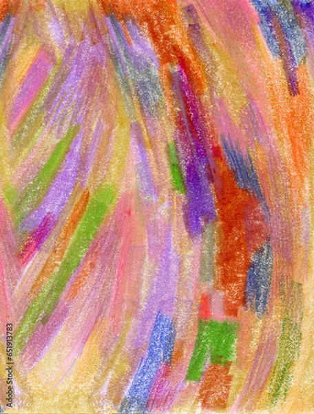 Obraz 秋の配色が美しい、クレヨン、色鉛筆のアートの背景素材