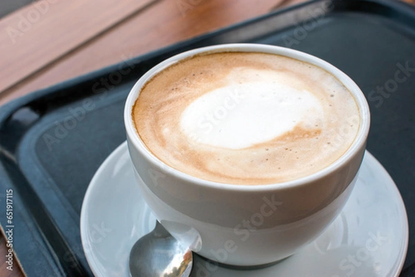 Obraz Hot Cappuccino: A Perfect Morning Pick-Me-Up.