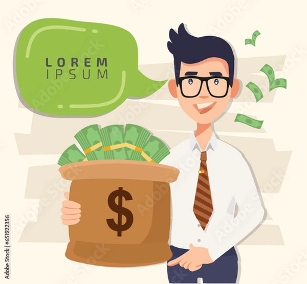 Obraz Businessman Vector Concept Design