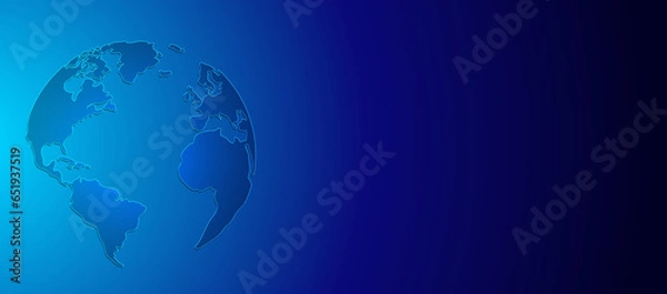 Obraz globe at dark blue background