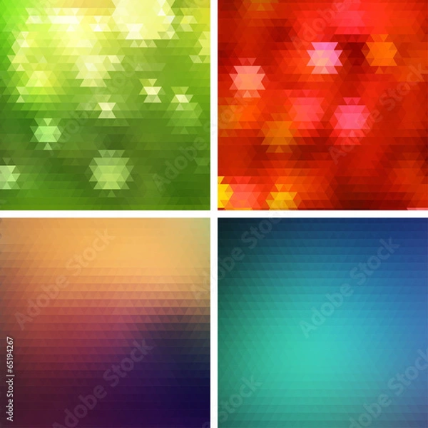 Obraz Abstract colorful Triangle Mosaic background