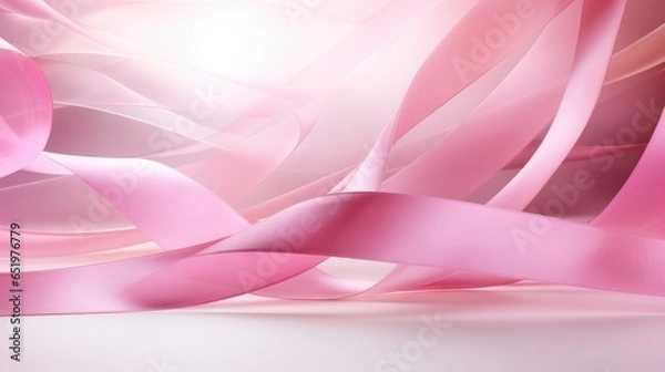 Fototapeta Pink ribbon background. Breast cancer awareness concept