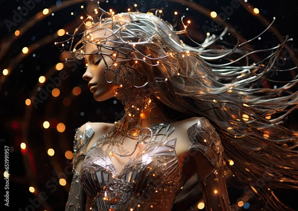 Fototapeta Neo Tokyo Cyberpunk Echoes Characters Generative AI