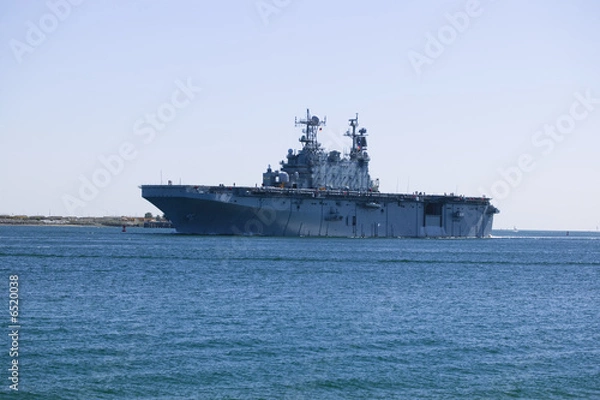 Fototapeta Aircraft Carrier Returning from Sea