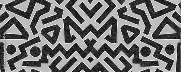 Fototapeta geometric pattern with dots, background wallpaper banner