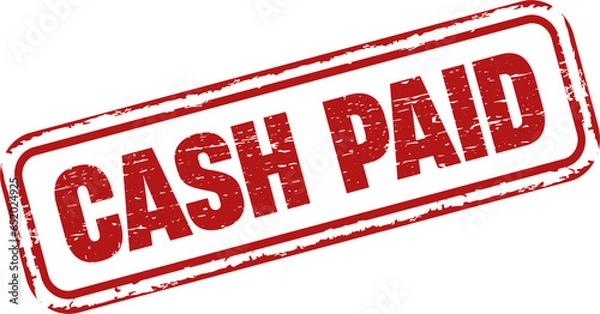 Obraz Cash paid square grunge stamp