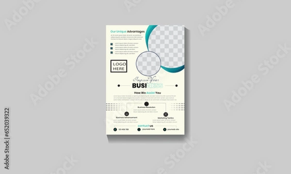 Fototapeta Nice and modern business flyer design