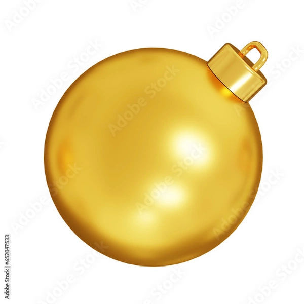 Obraz 3D Gold Christmas Ball