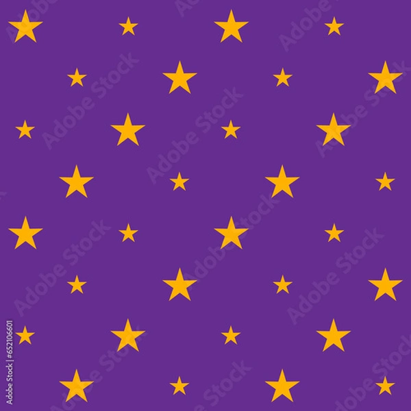 Fototapeta Flat Star Vector Seamless Pattern
