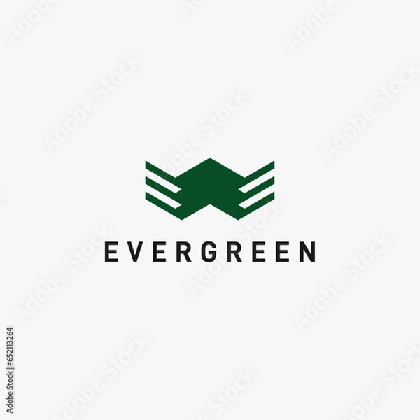Obraz Evergreen modern logo design inspiration