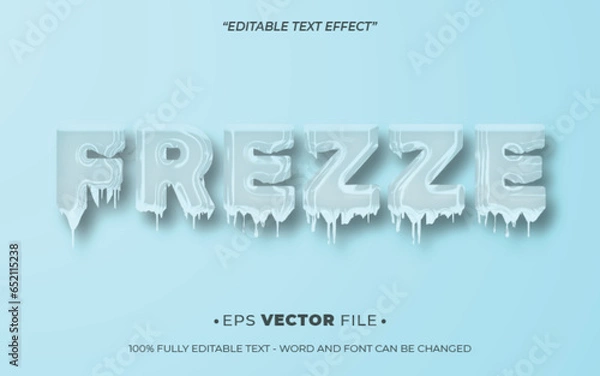 Obraz Frezze editable text effect vector template