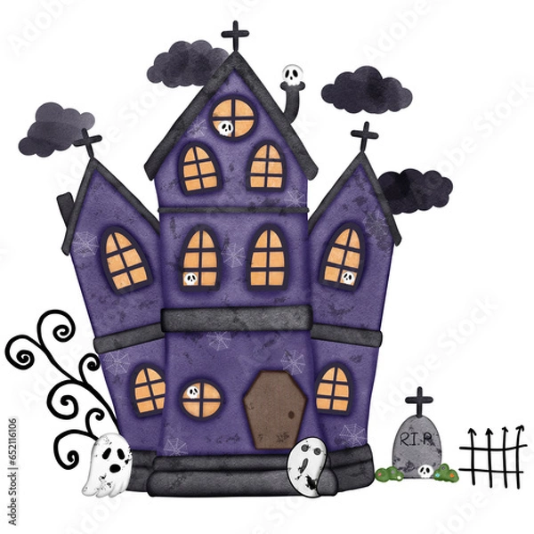 Obraz Halloween haunted house