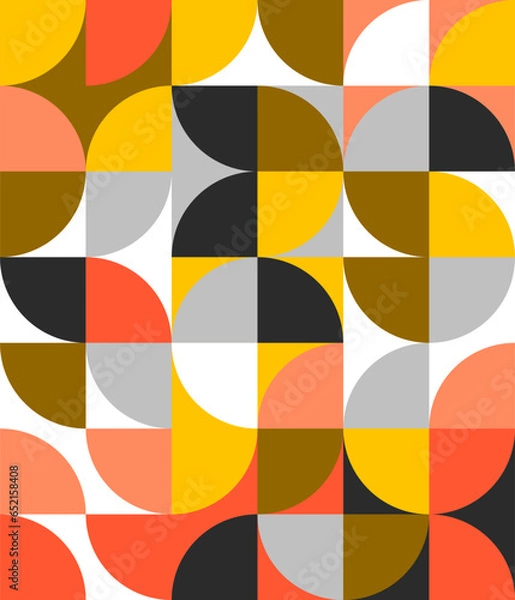 Fototapeta Abstract geometric pattern design in retro style. Vector illustration
