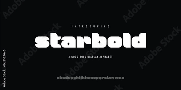 Obraz bold font modern typography for decoration, logo, party poster, t shirt, book, card, sale banner, printing on fabric, stamp. Cool alphabet. Trendy typeface. vector 10 eps