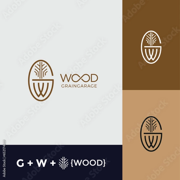 Obraz Wood Logo