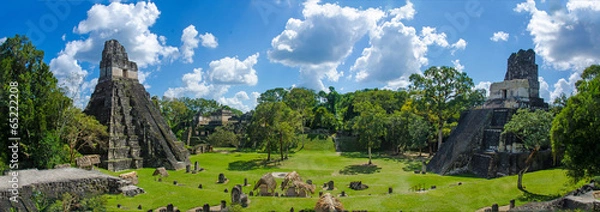 Obraz Panorama Tikal Ruiny w Gwatemali