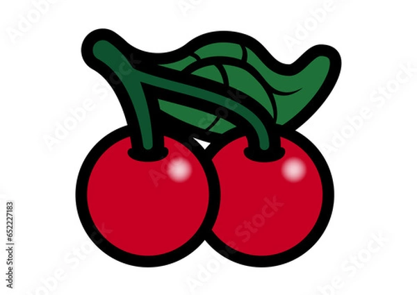 Obraz スロットマシーンのチェリー絵柄。