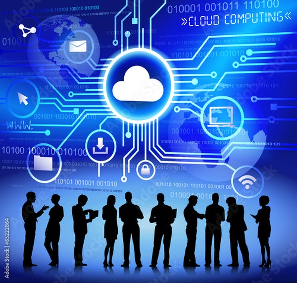 Fototapeta Vector of Business And Cloud Computing