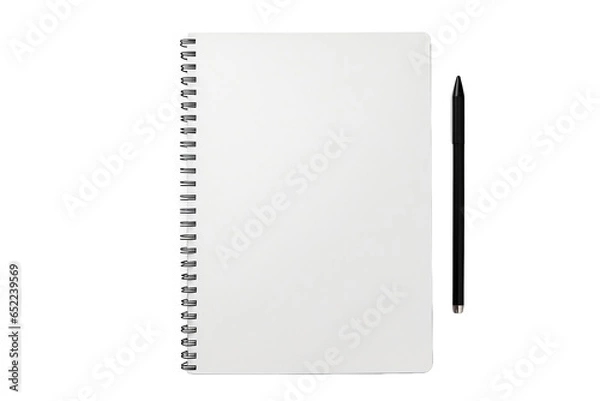 Fototapeta blank notebook isolated on white background
