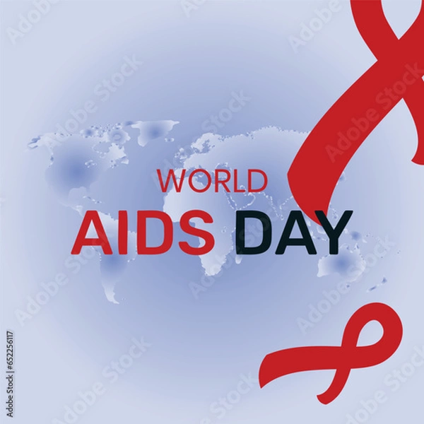 Obraz World AIDS Day Banner Background Illustration