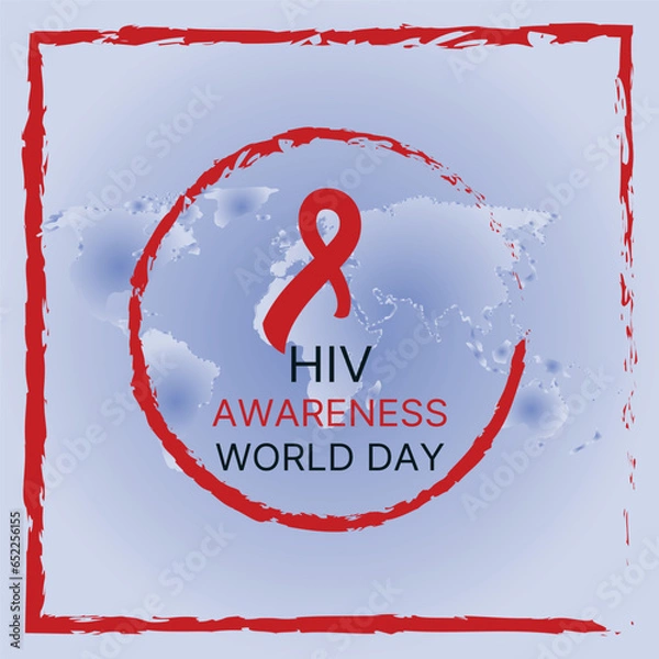 Obraz World AIDS Day Banner Background Illustration