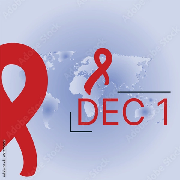 Obraz World AIDS Day Banner Background Illustration