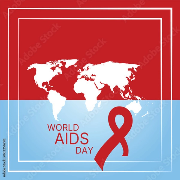 Obraz World AIDS Day Banner Background Illustration
