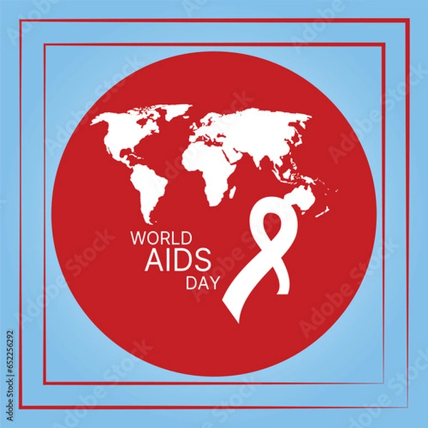 Obraz World AIDS Day Banner Background Illustration