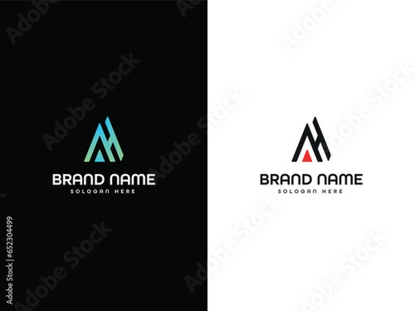 Obraz A letter logo monogram icon