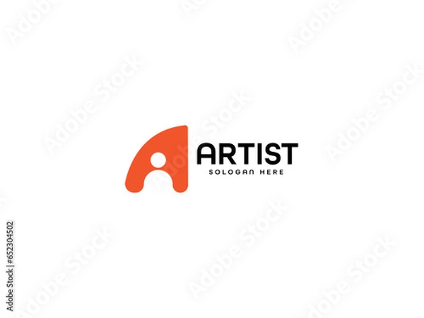 Obraz A letter logo monogram icon