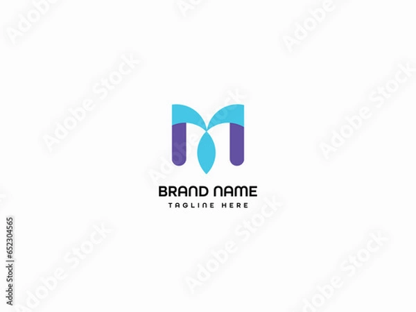 Obraz M letter logo monogram