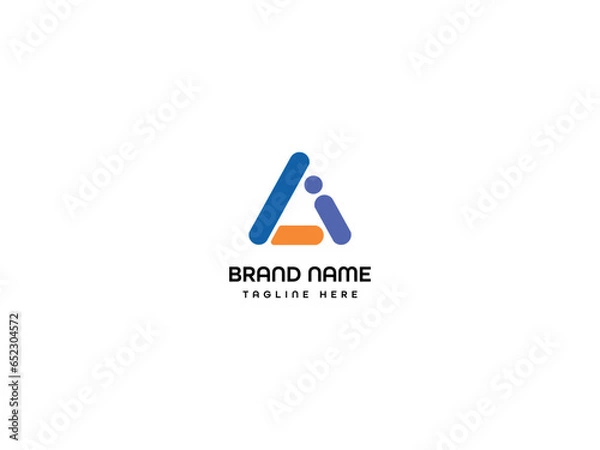 Obraz A letter logo monogram icon