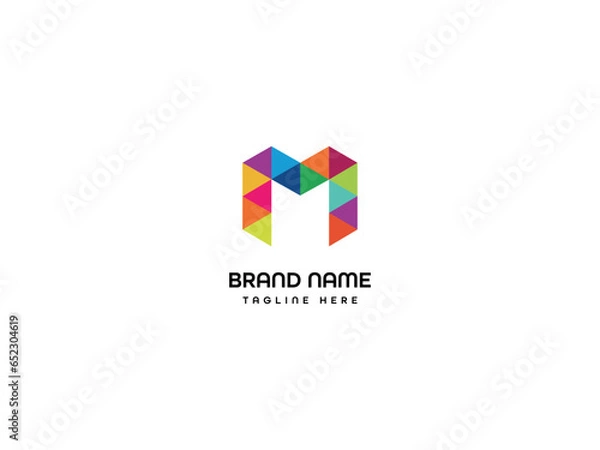 Obraz M color full logo monogram