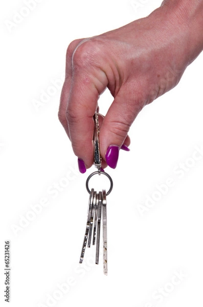 Obraz Woman's hand holding keys