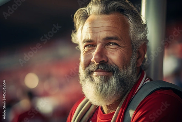 Fototapeta Generative Ai picture of various fans are cheering in sports stadium