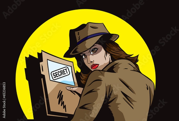 Obraz Tajny agent z planami