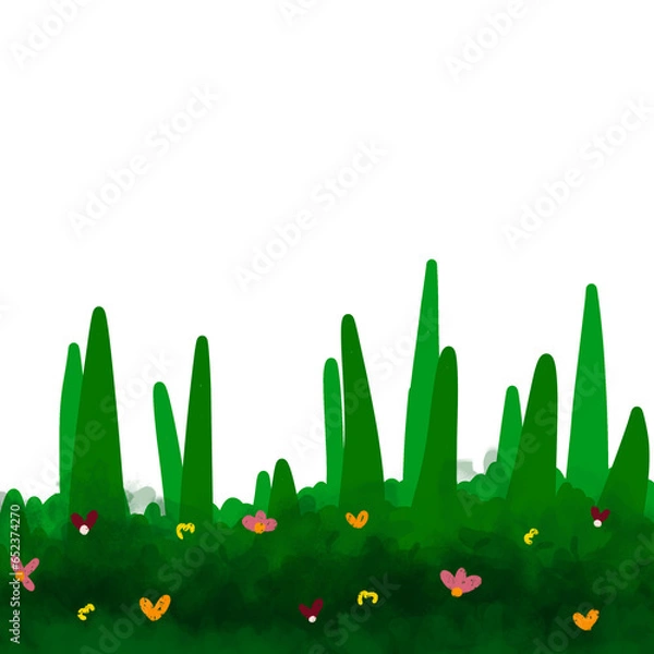 Obraz grass and flowers