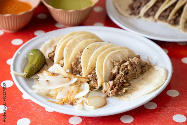 Obraz tacos de tripa de res