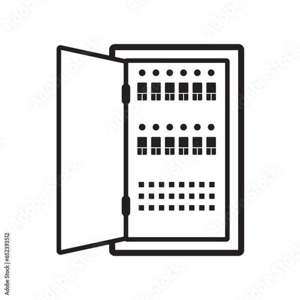 Fototapeta electrical panel icon design vector isolated