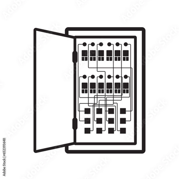 Fototapeta electrical panel icon design vector isolated