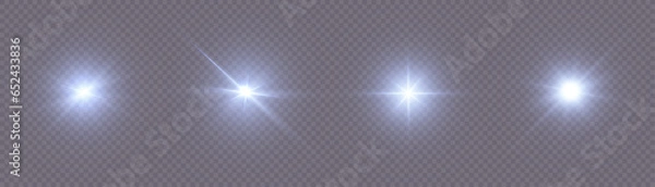 Fototapeta Light effect. Abstract laser beams of blue light. Chaotic neon rays of light. Blue light vector illustration.