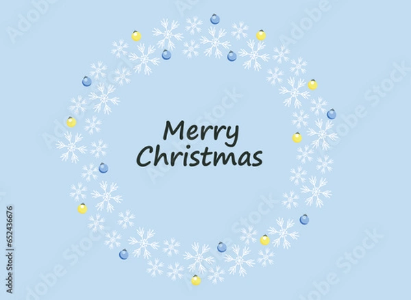 Obraz background with snowflakes, Christmas card