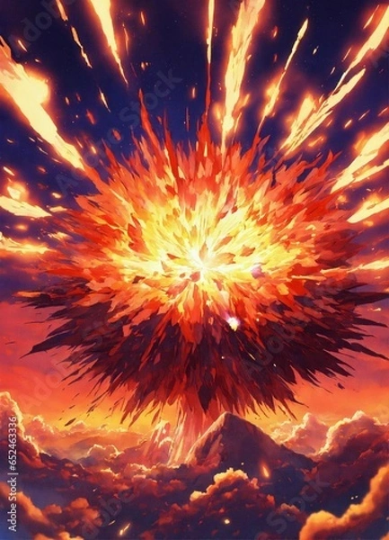 Obraz explosion on the fire