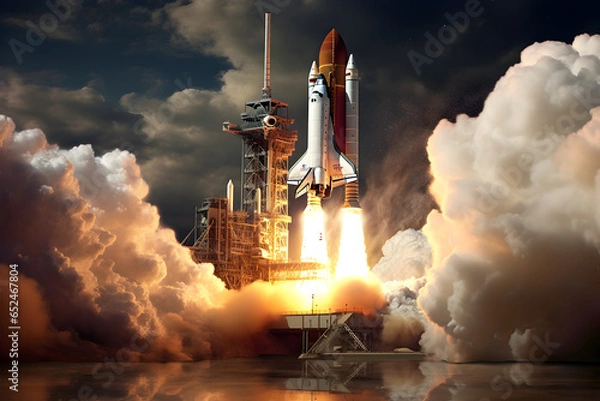 Obraz Rocket launch - AI technology 