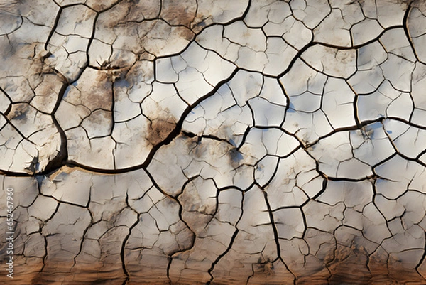Obraz Earth dried by global warming - AI technology 
